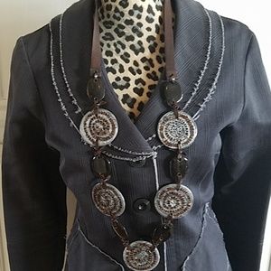 Neesh Gray Cotton Blazer